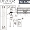 Bristan Hourglass 1 Hole Bath Filler Spares